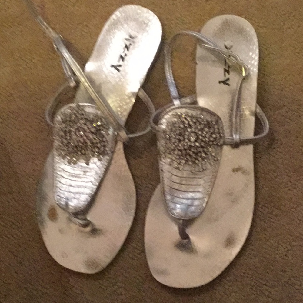 Silver sandals